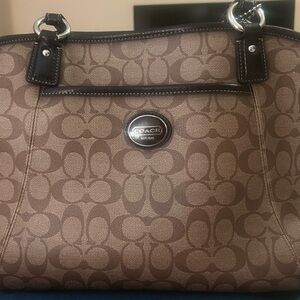 Coach Brown Signature Tote Bag
